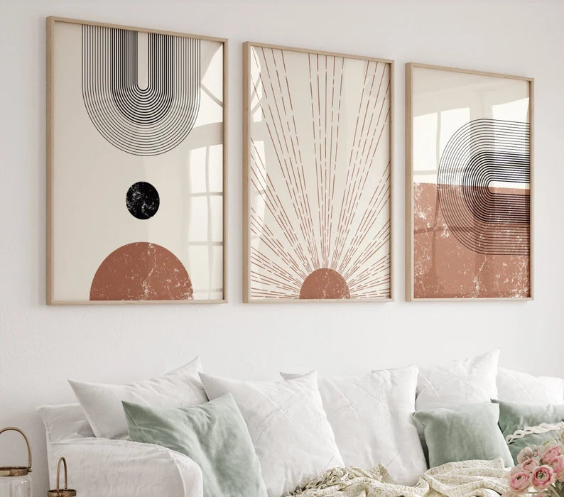 Horizon Abstrait Soleil Graphique