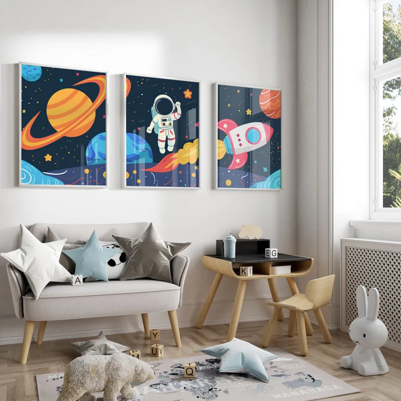Triptyque Astronaute
