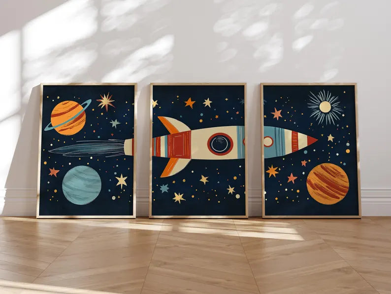 Fusée et Planètes d’Astronaute