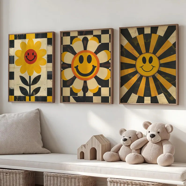 Fleurs Smiley Vintage