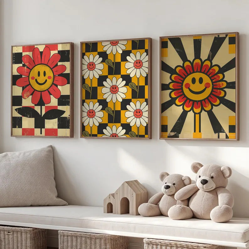 Fleurs Smiley Vintage