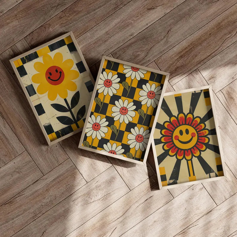 Fleurs Smiley Vintage